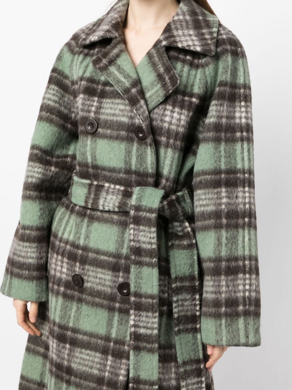 Ensleye check-pattern coat - 5