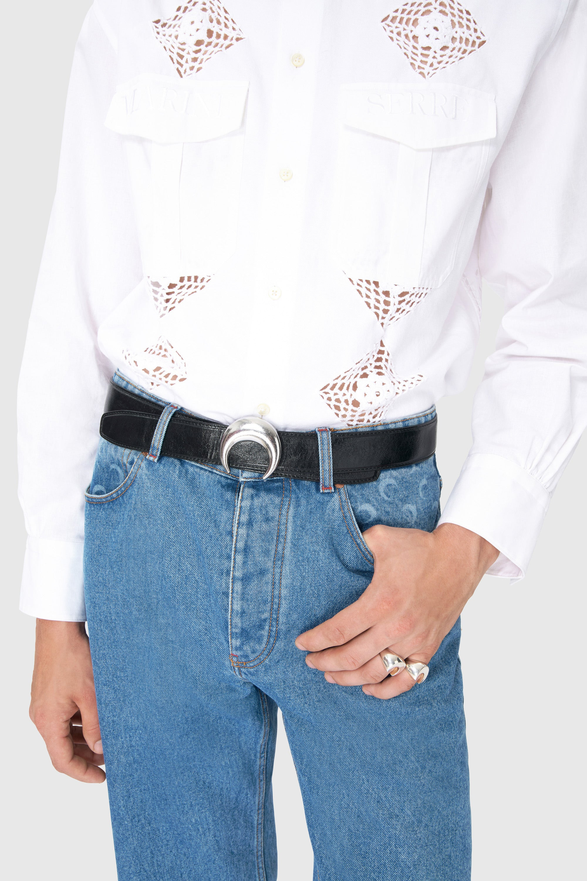 Moon Laser Denim Straight Jeans - 2