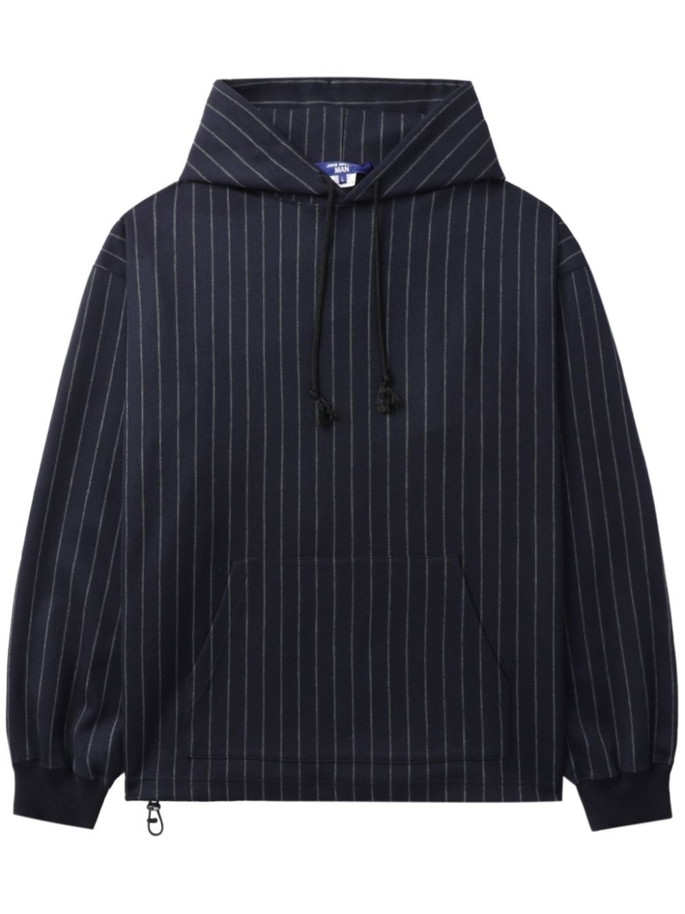 stripe pattern hoodie - 1