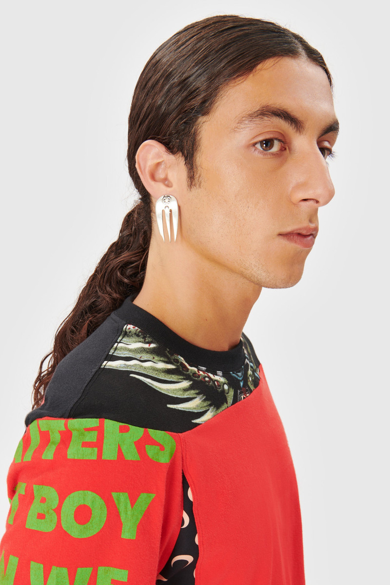Marine Serre Regenerated Forks Earrings outlook