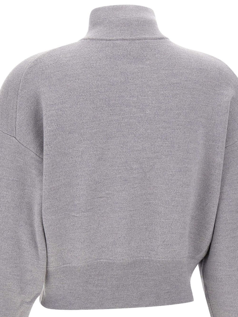 Victoria Beckham high-neck zip-front sweatshirt outlook