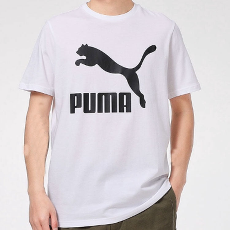 PUMA Classics Logo T-Shirt 'White Black' 532279-02 - 3