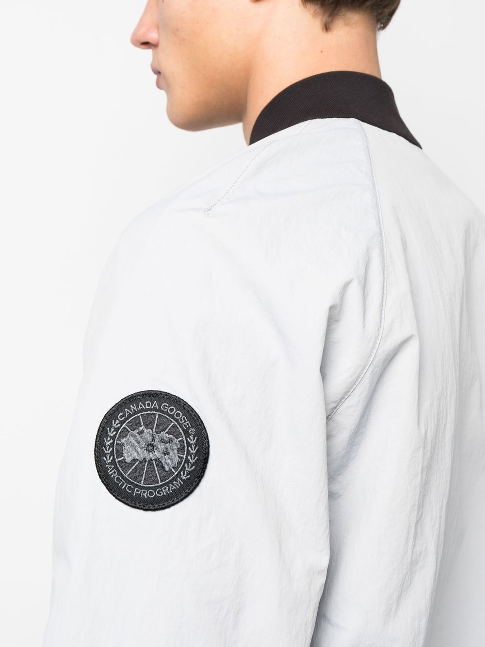 logo-patch windbreaker jacket - 5