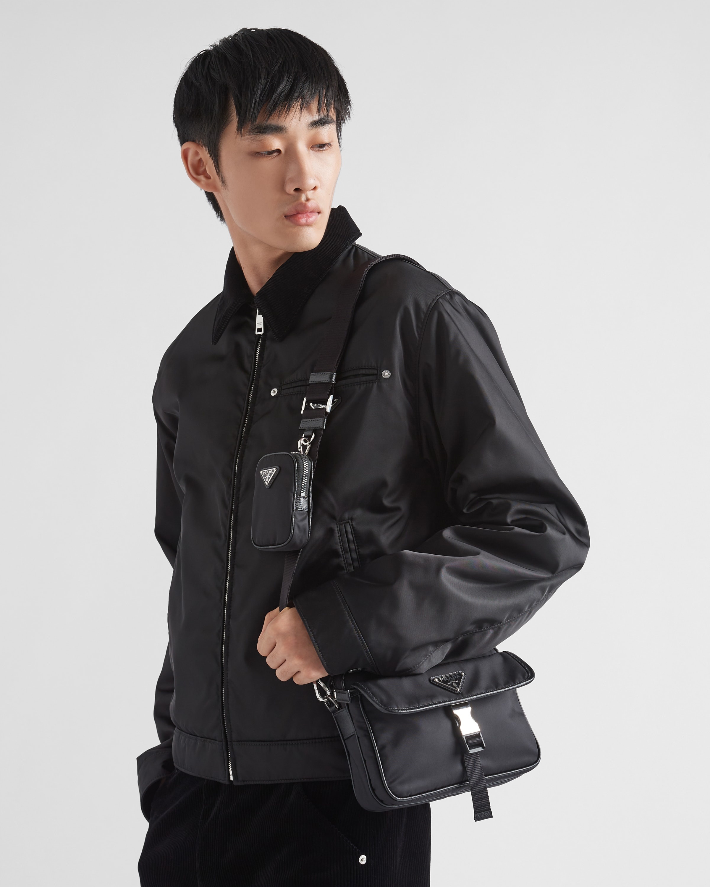 Prada Re-Nylon and Saffiano leather shoulder bag | REVERSIBLE