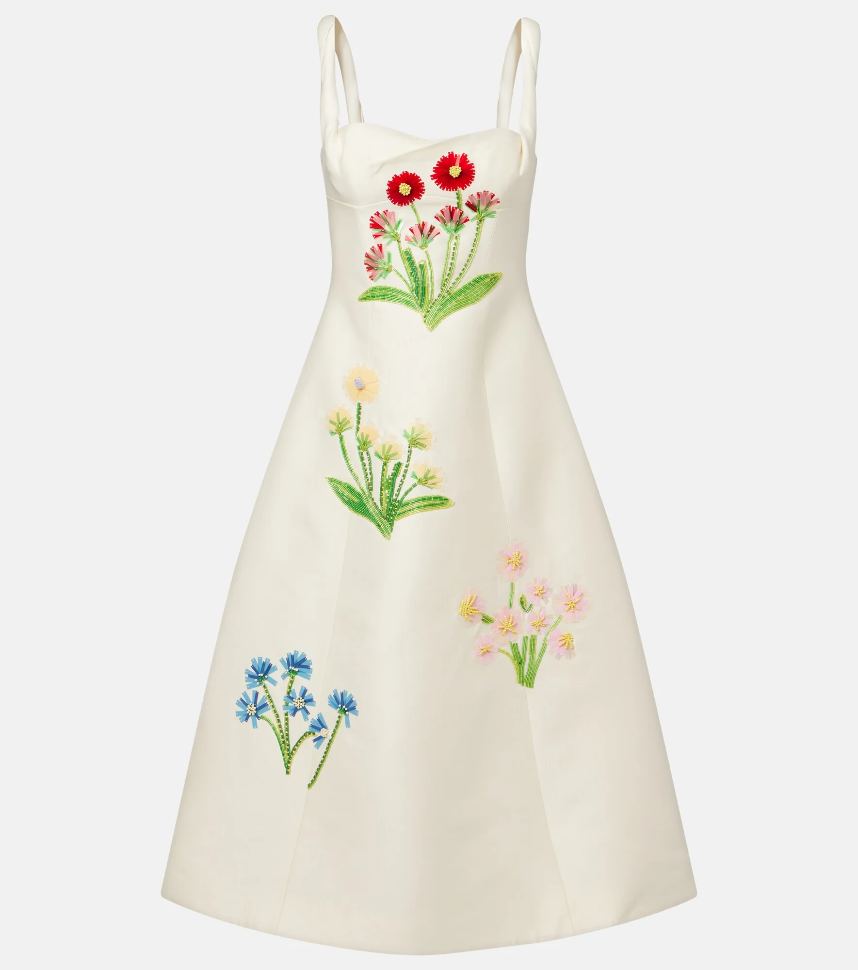 Beatrice embellished wool and silk midi dress - 1