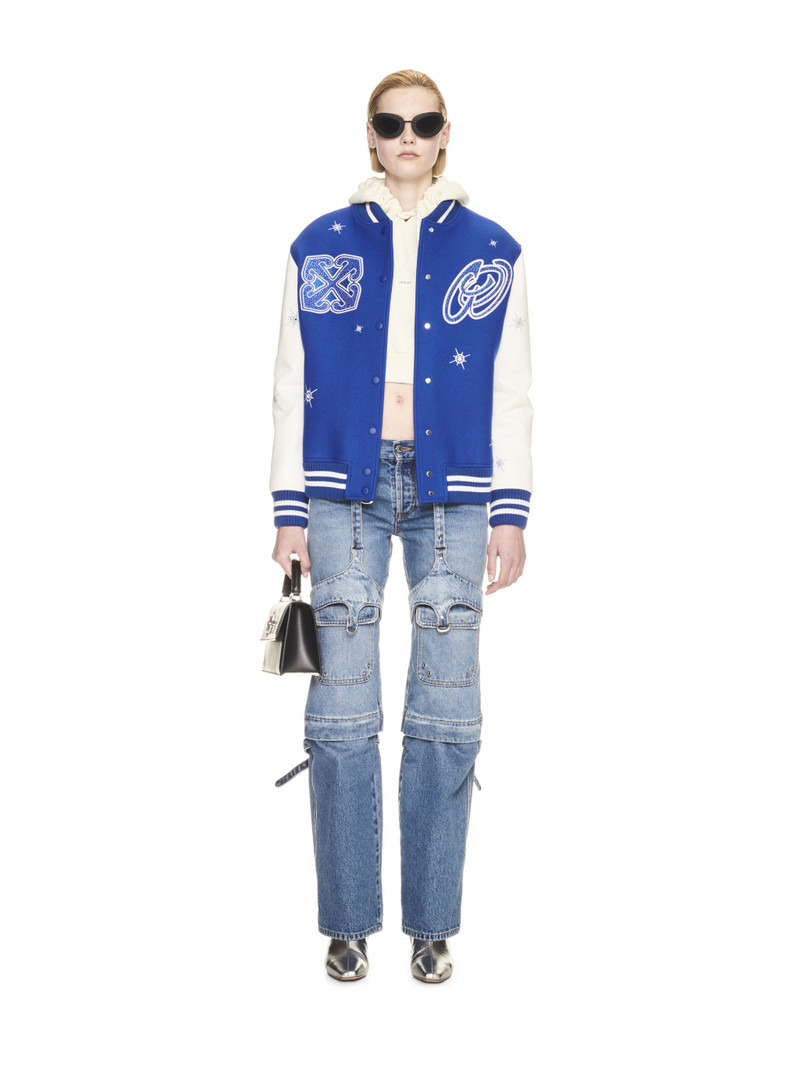 Off-White Wo Bling Stars Varsity outlook