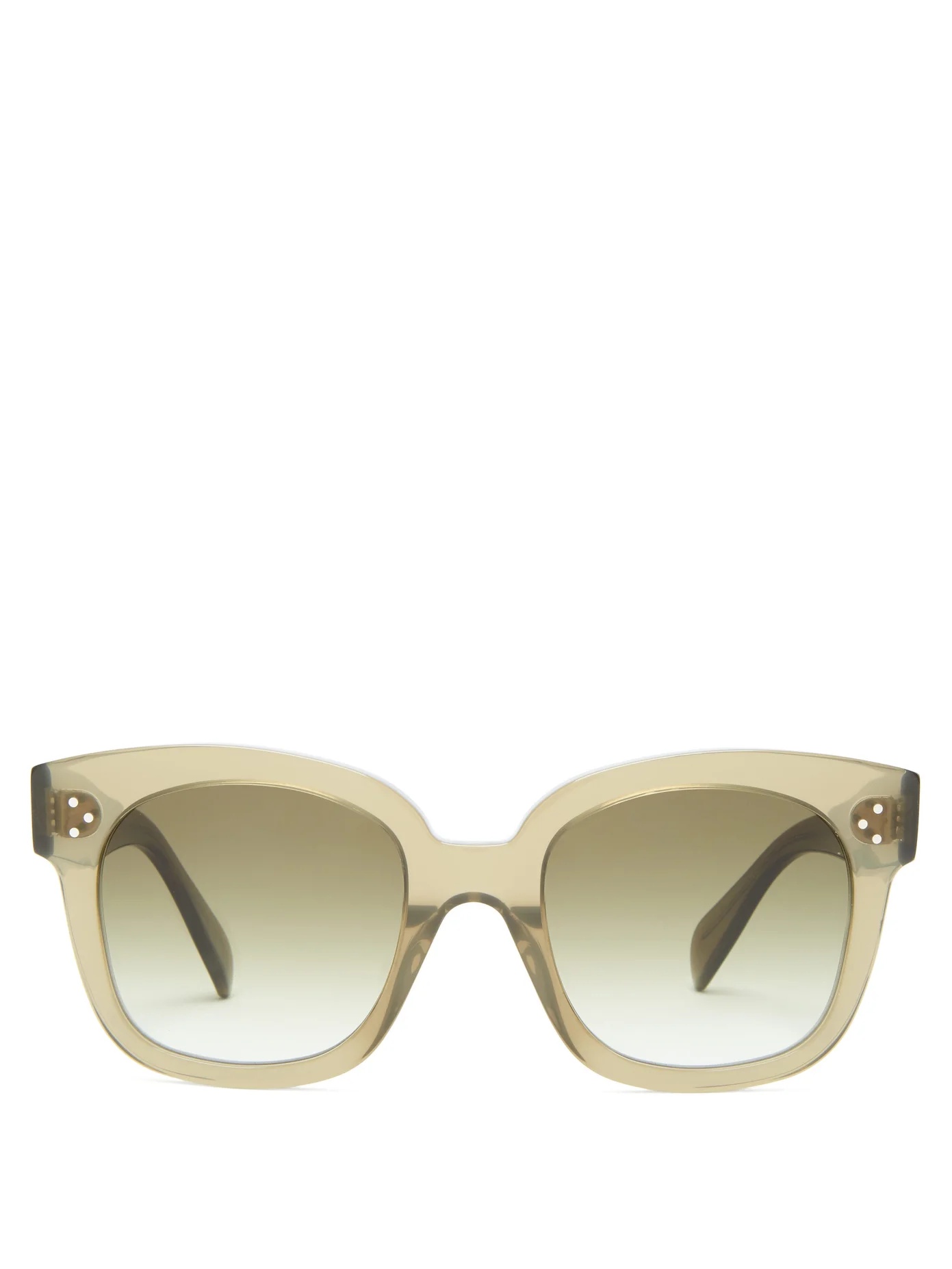 Oversized D-frame acetate and metal sunglasses - 1