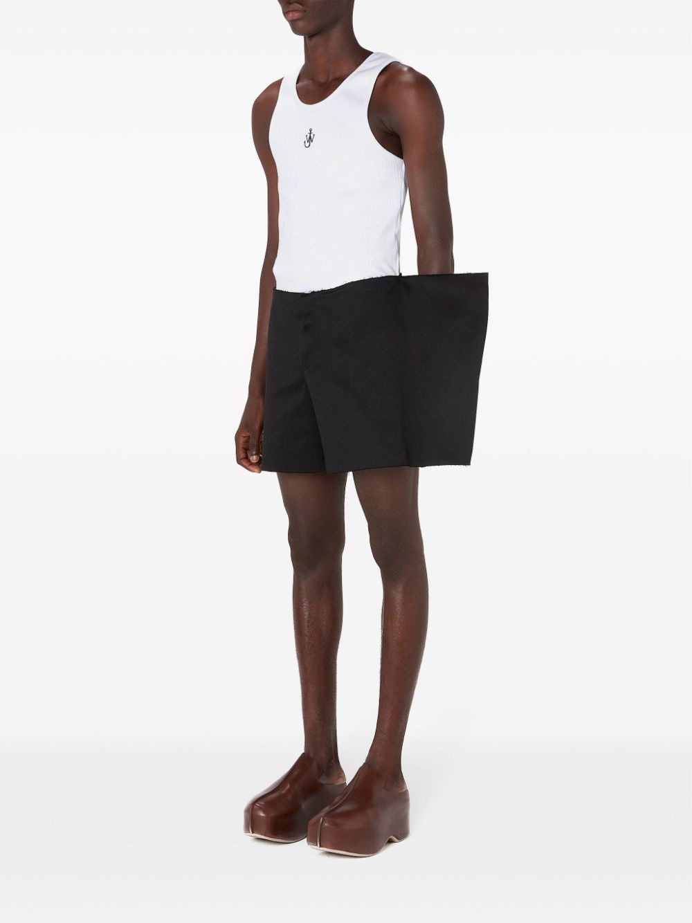 JW Anderson Black Raw Edge Shorts