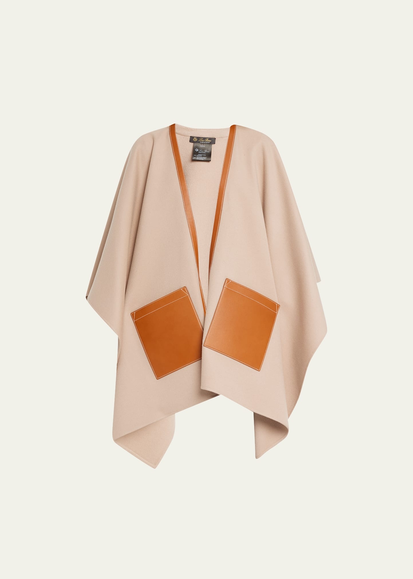 Teodora Cashmere & Leather Cape - 2