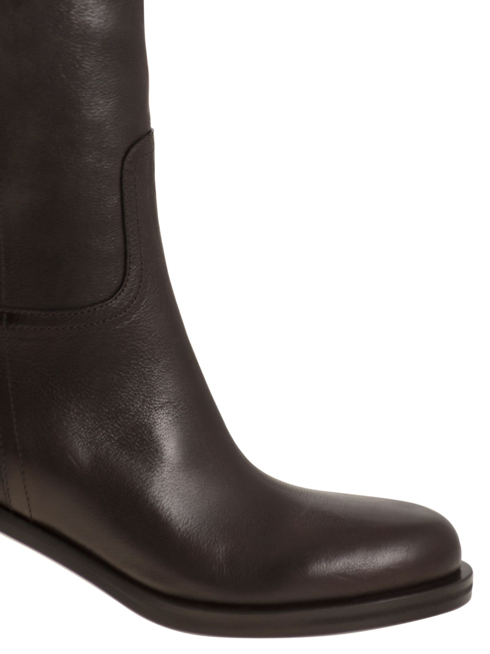 Brunello Cucinelli Women Classic Leather Boot With Precious - 6