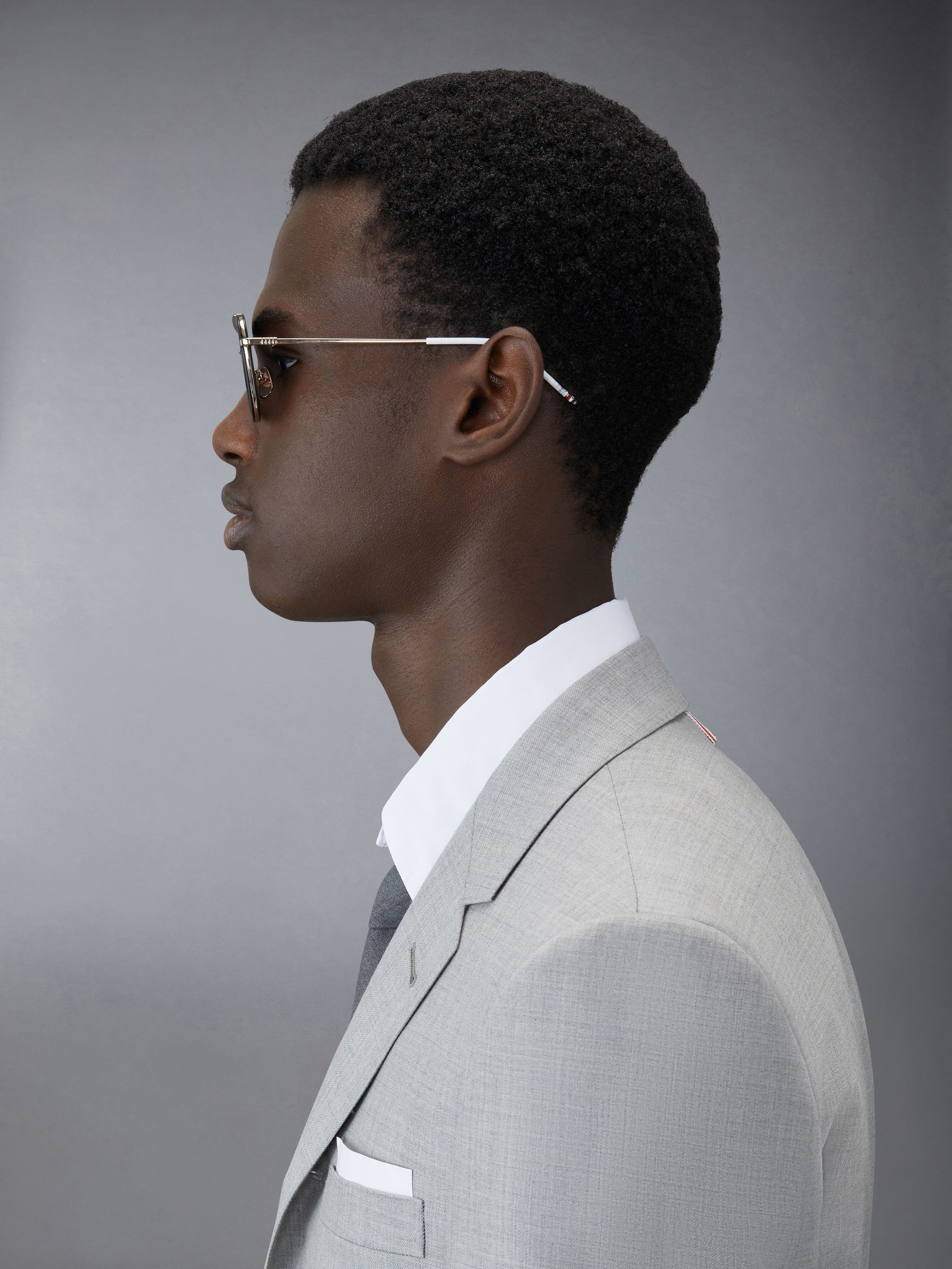 RECTANGULAR AVIATOR SUNGLASSES IN ACETATE AND TITANIUM - 3