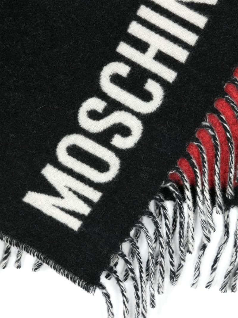 logo-intarsia wool scarf 3