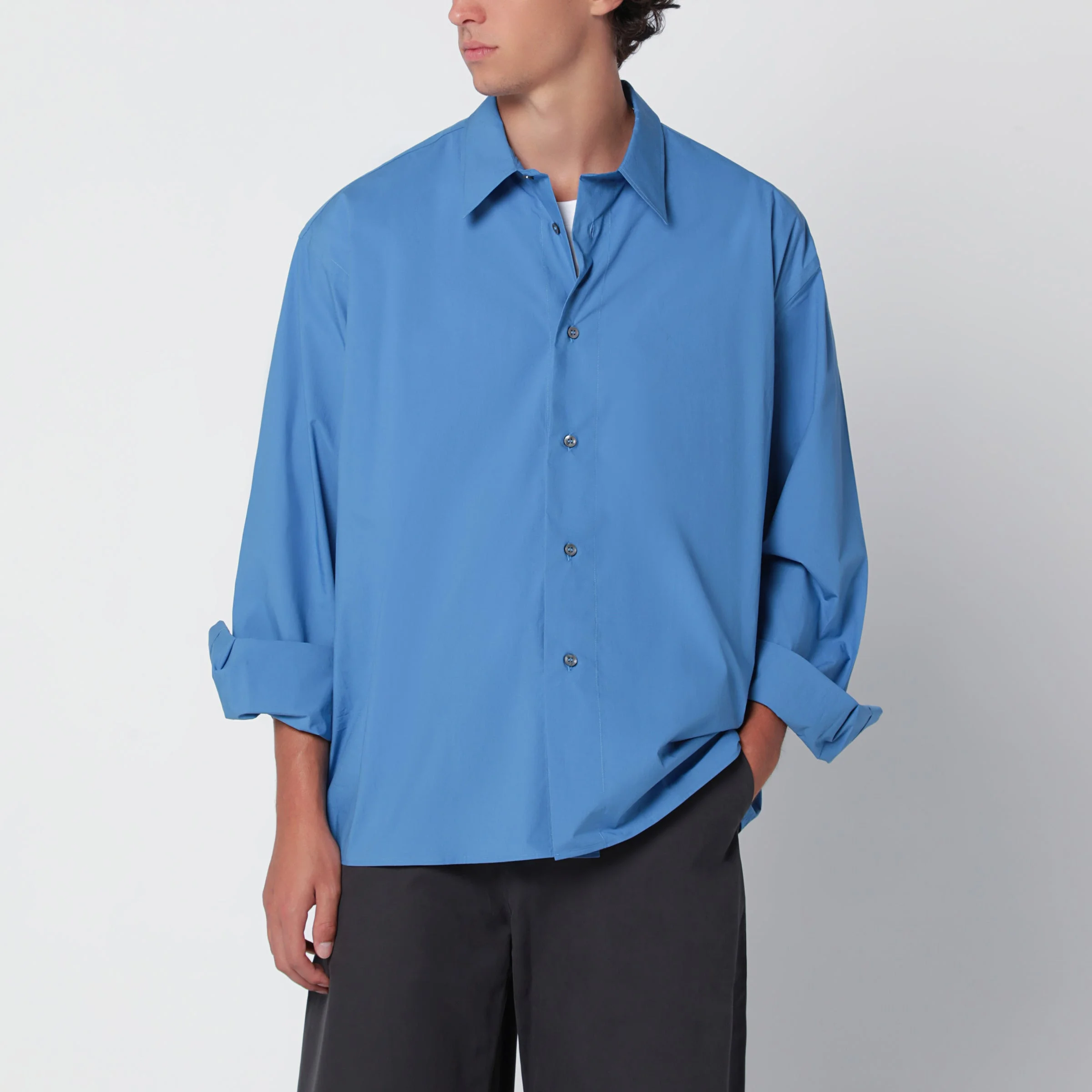 Hal Uniform Blue Cotton Shirt - 1