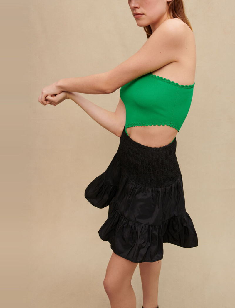 Short skirt with smocking and ruffles 7