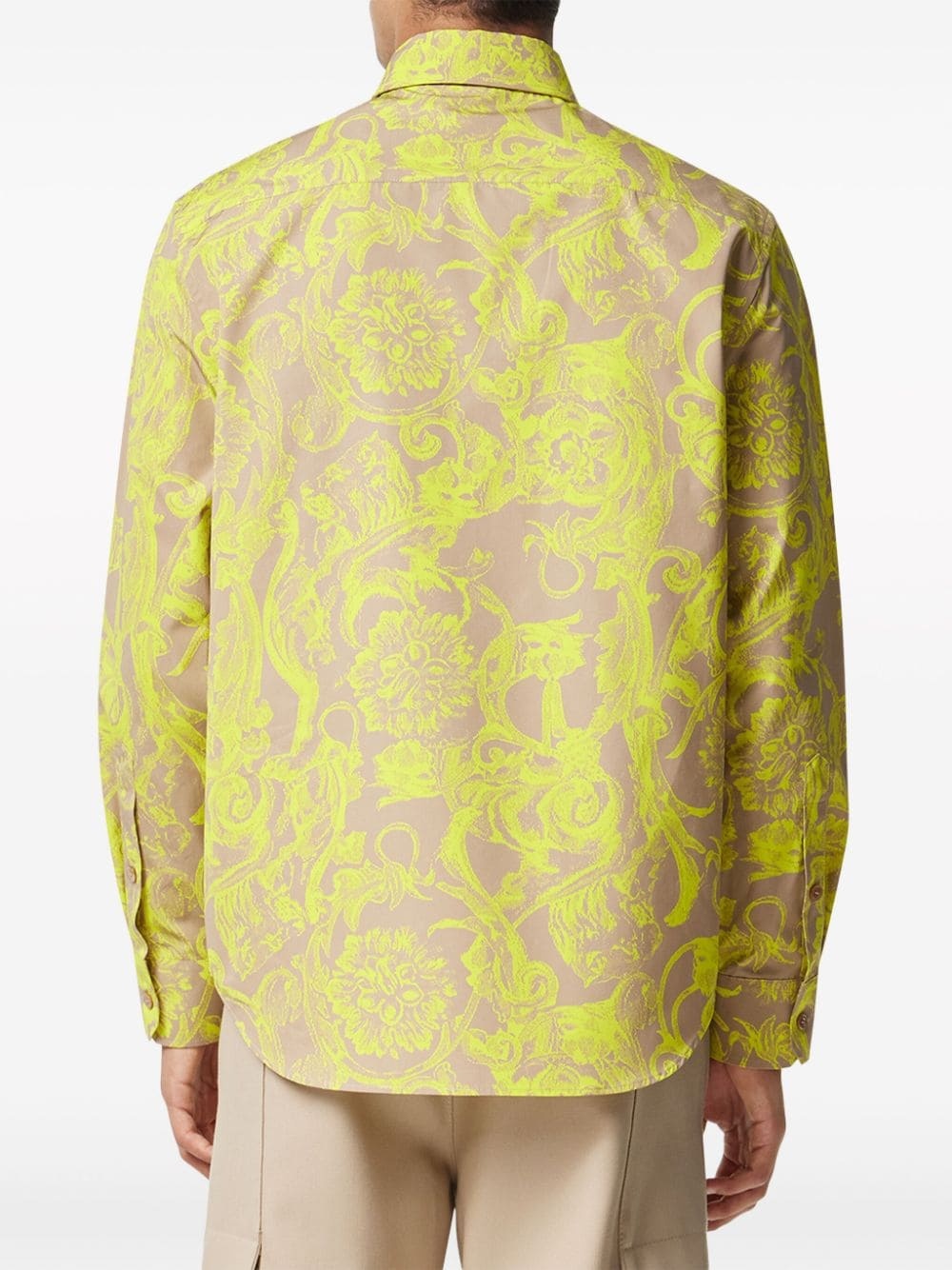 Barocco-print cotton shirt - 3