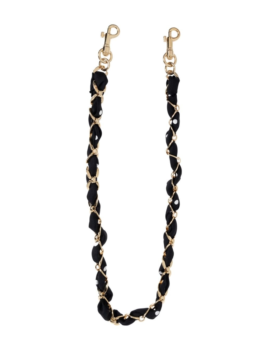 calf leather chain-link bag strap - 4