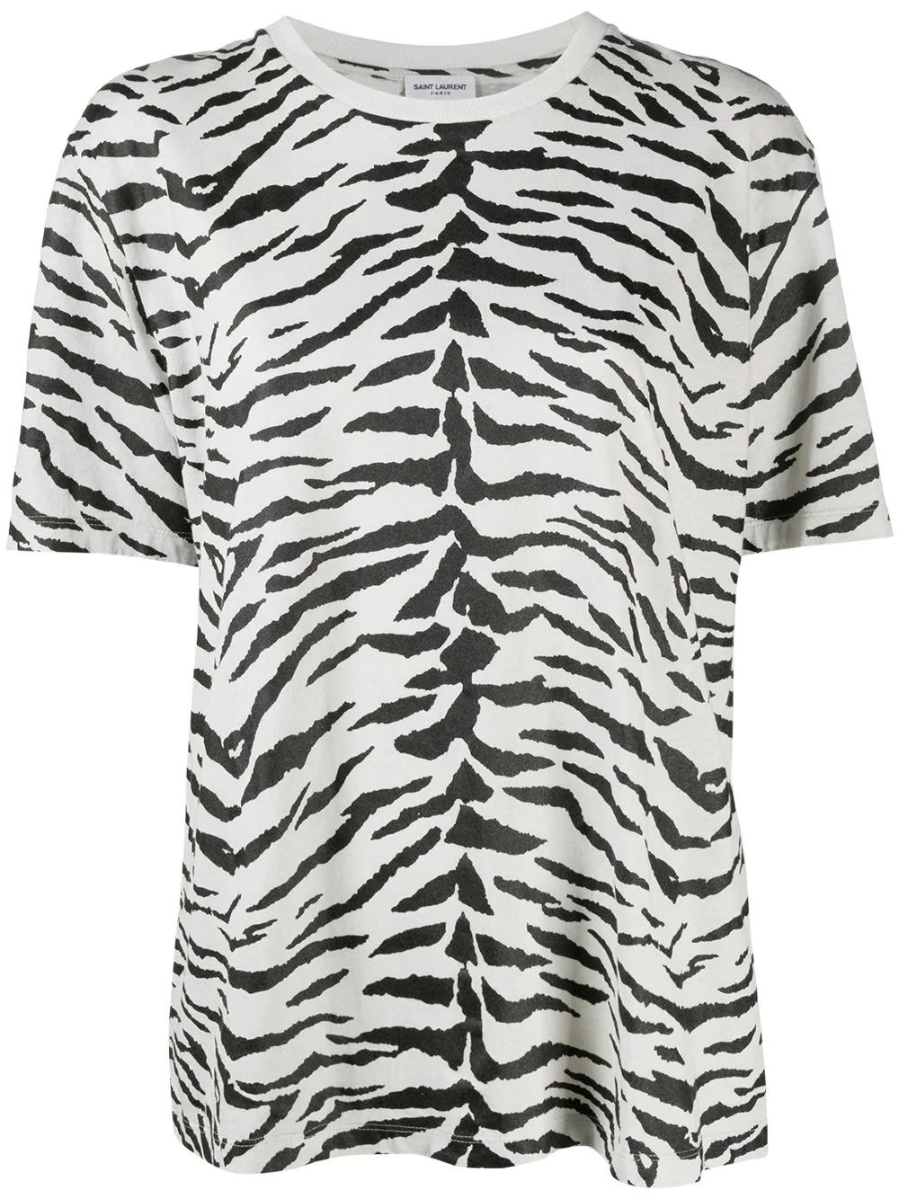 zebra-print T-shirt - 1