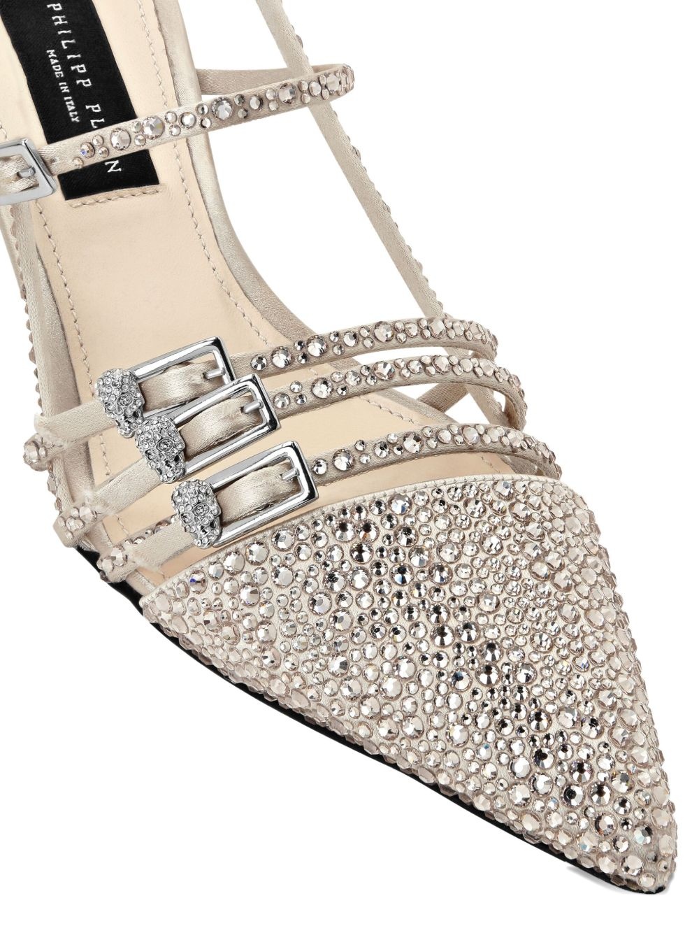 rhinestone-embellished slingback pumps - 3