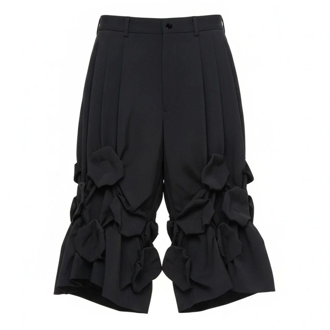 Wool Tropical Frill Shorts - 1