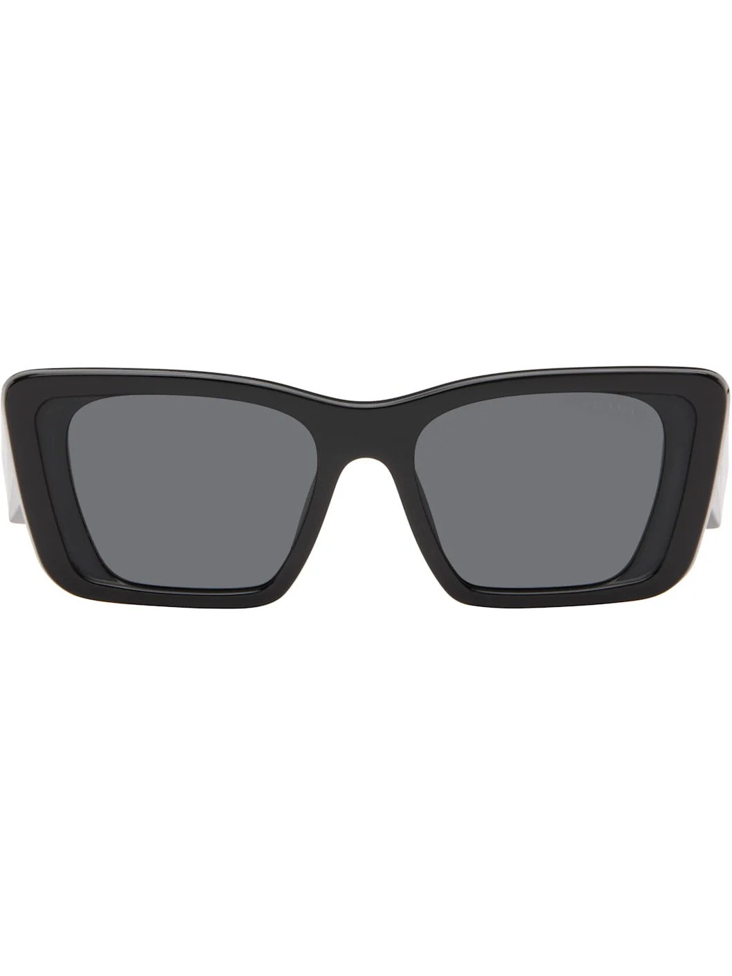 Black Thick Cat Eye Acetate Sunglasses - 1