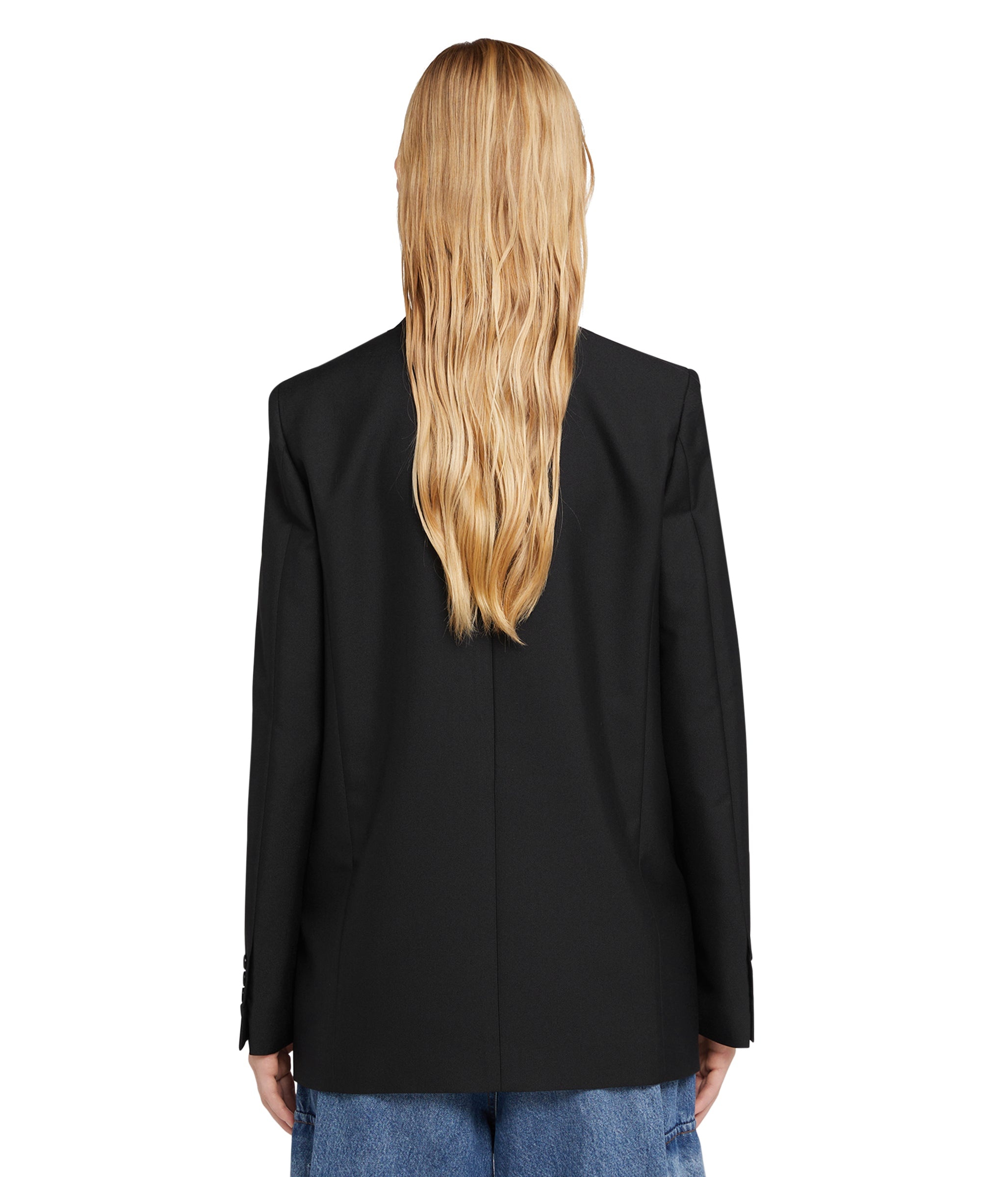 Double-breasted jacket with "Diagonal Techno Wool" motif - 3