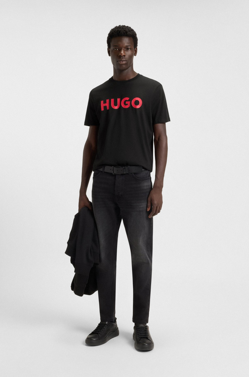 HUGO REGULAR-FIT T-SHIRT IN COTTON JERSEY WITH LOGO ARTWORK outlook