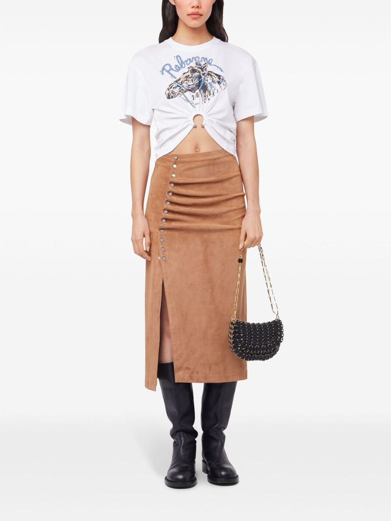 rabanne logo-print T-shirt outlook