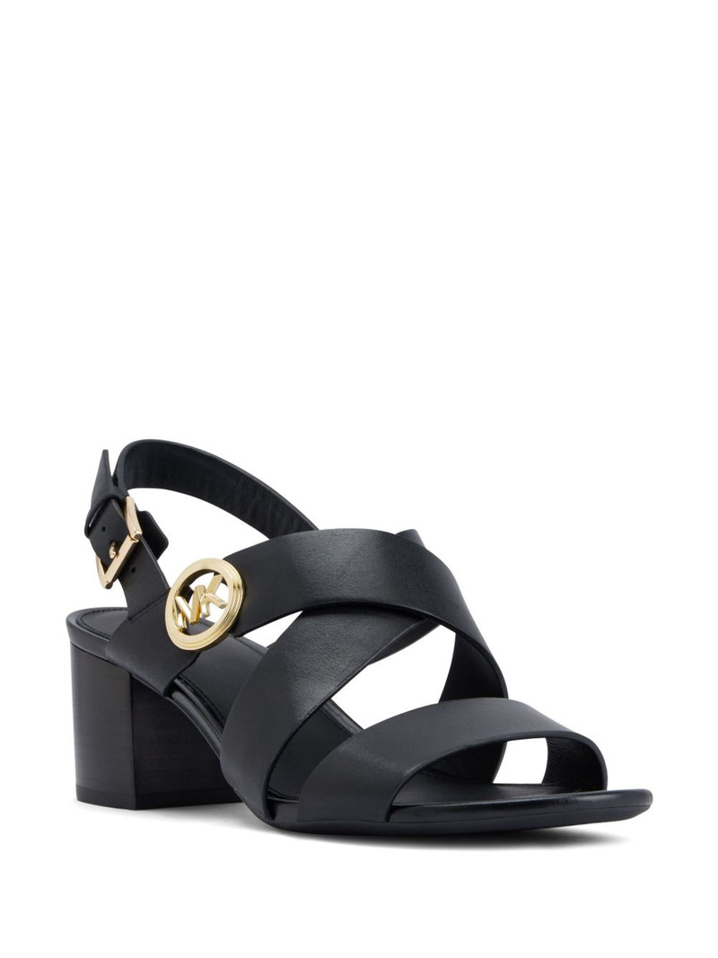 MICHAEL KORS Vera logo-plaque leather sandals outlook