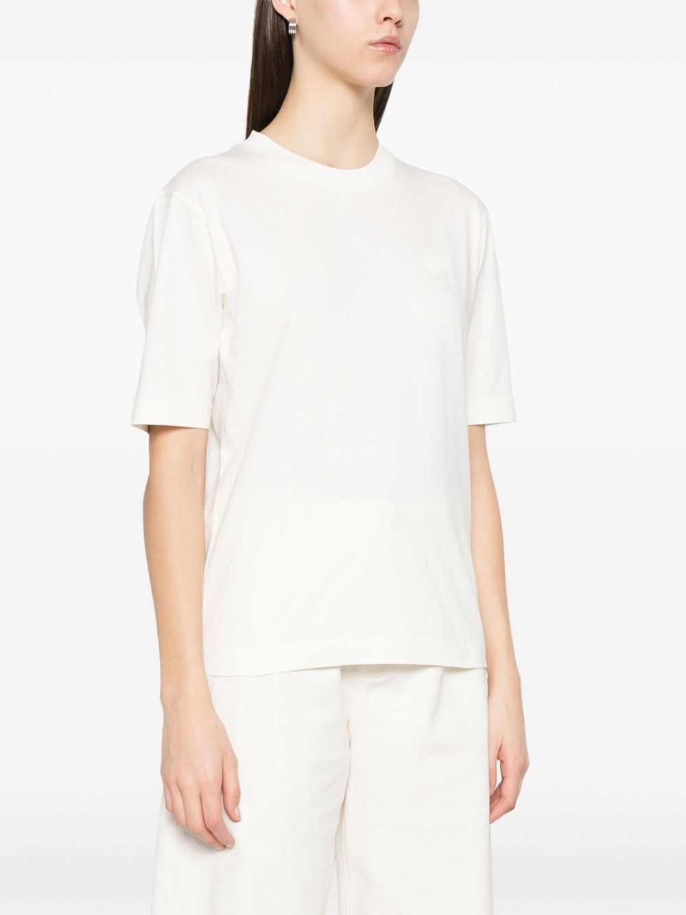 rubberised-logo cotton T-shirt - 3