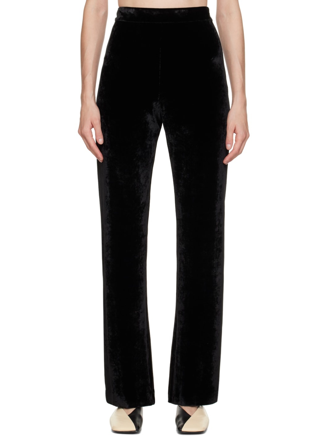 Black Wide-Leg Trousers - 1