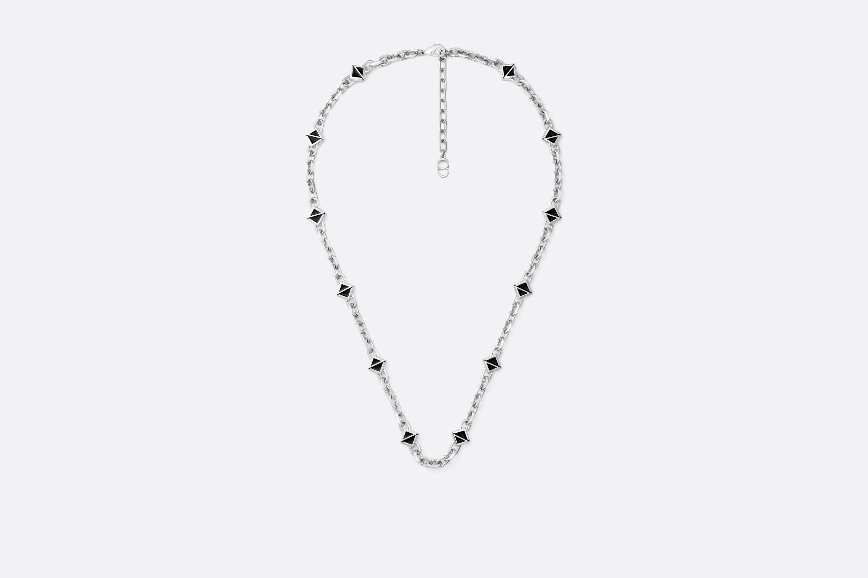 CD Diamond Thin Chain Link Necklace - 1