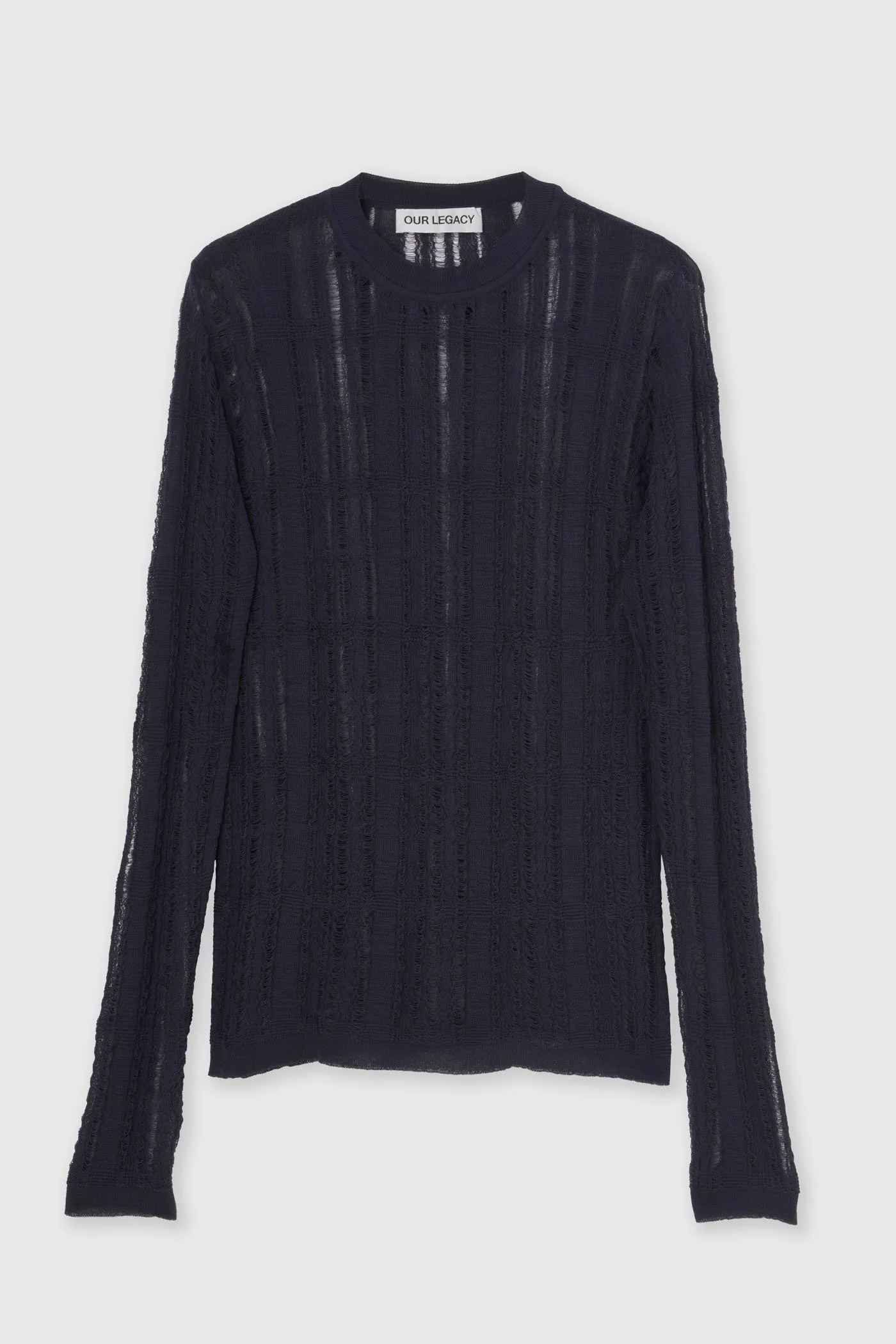 Formal Roundneck Washed Navy Tech Cotton - 1