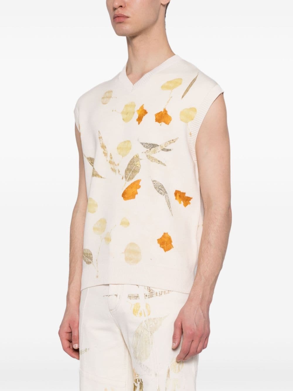 graphic-print knitted vest - 3