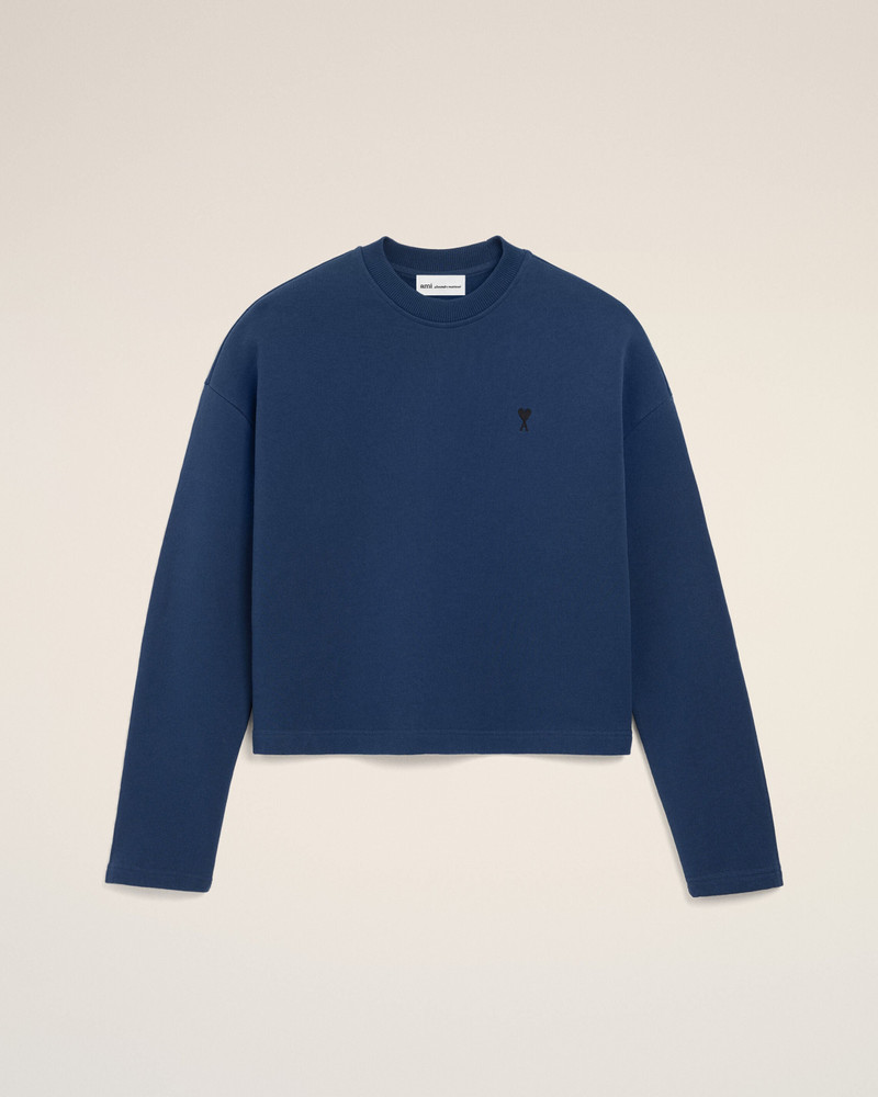 BLUE COTTON AMI DE COEUR CROPPED SWEATSHIRT 1