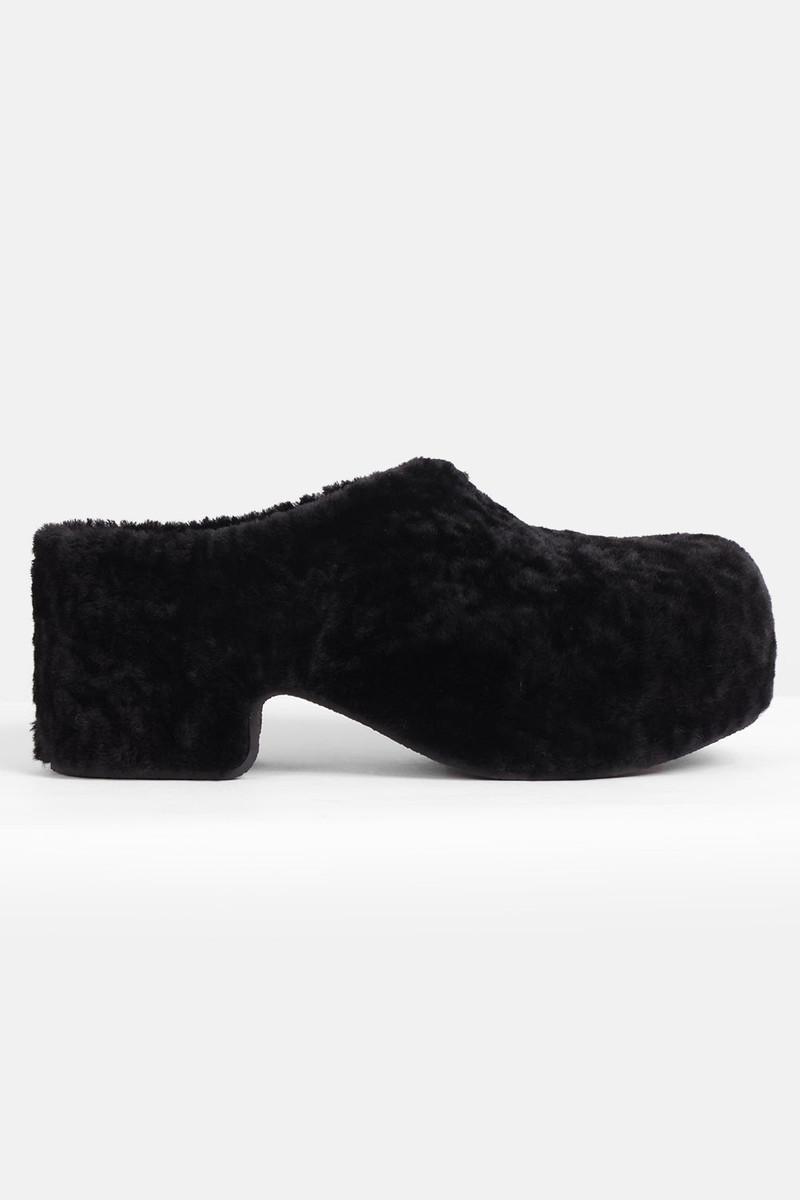 Dries Van Noten TEXTURED 40MM CLOG MULES | BLACK outlook