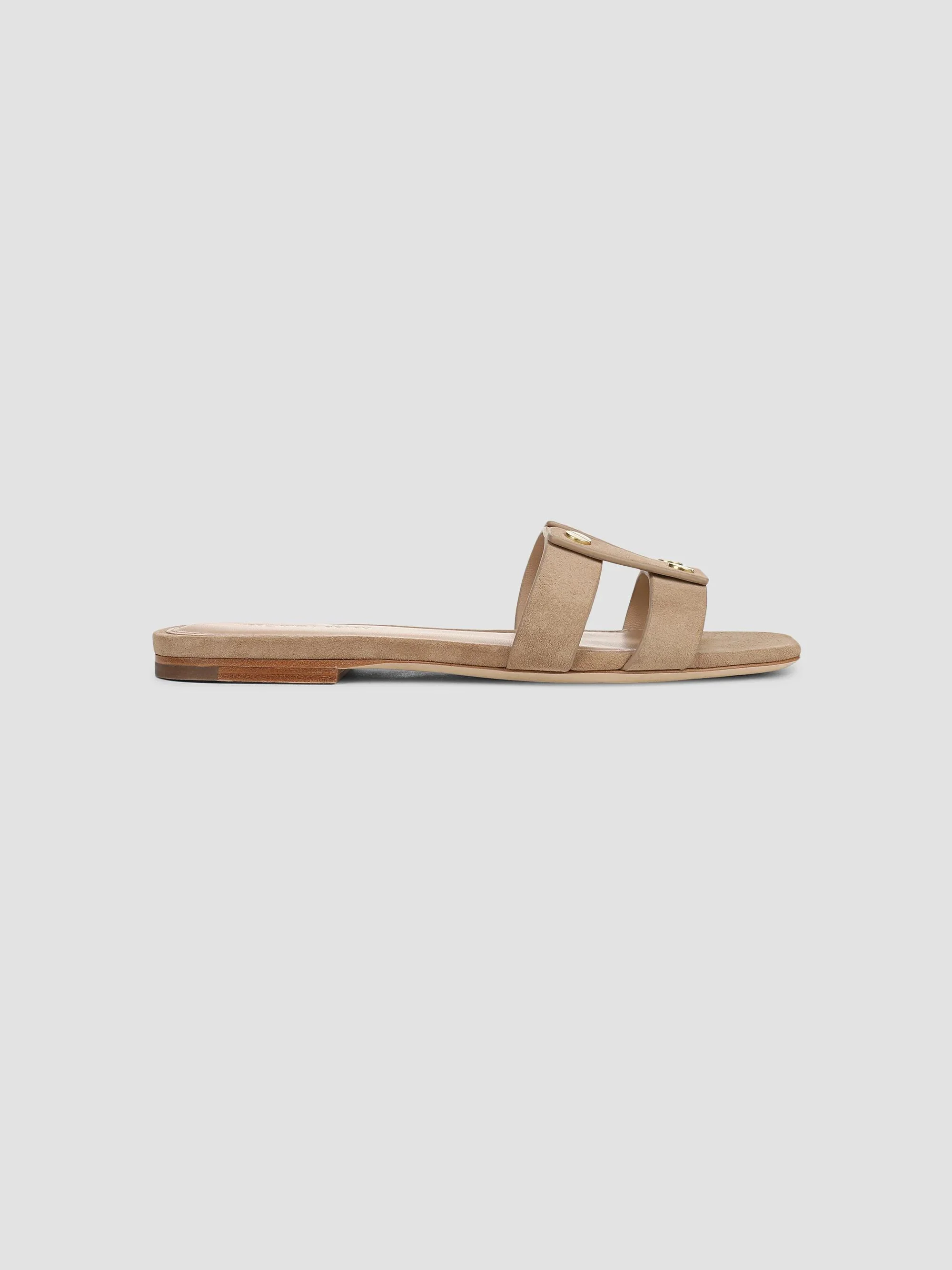 Women's Via Slide Leather Sandals - Sand - 1
