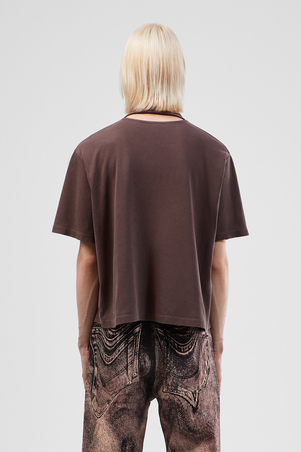 Dusty Brown Organic Cotton T-Shirt - 3