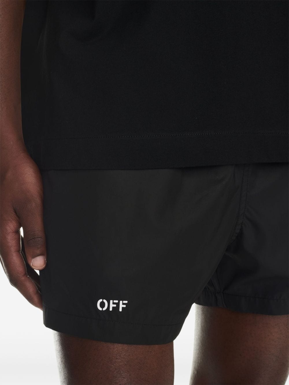logo-print swim shorts - 5