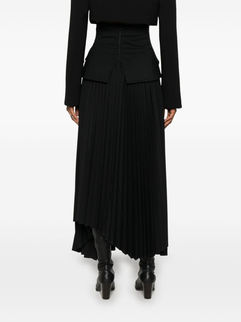 pleated asymmetric maxi skirt 4