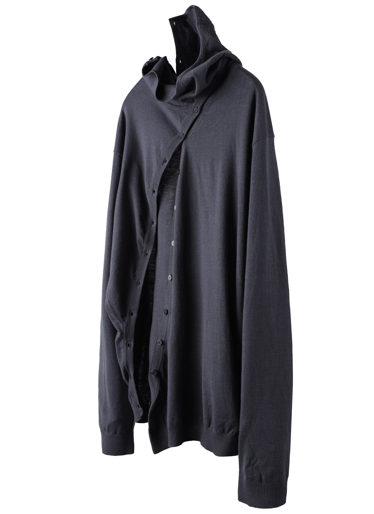8.0 KNIT HOODIE CENTER (CHARCOAL) - 3