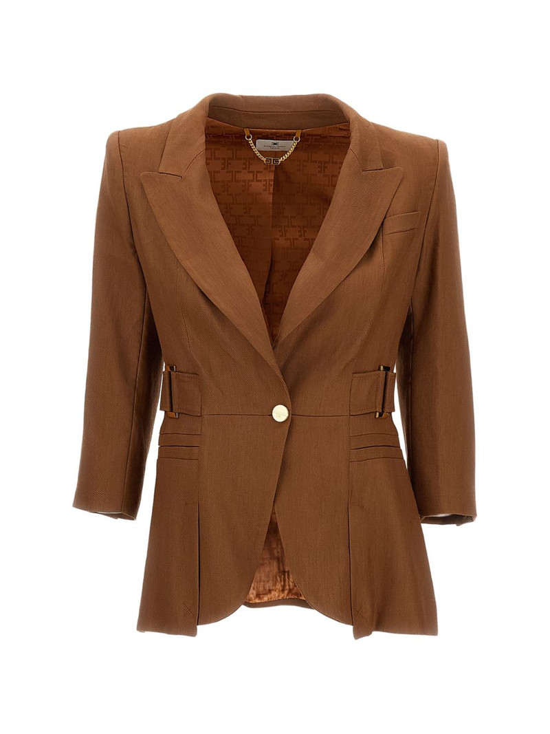 padded-shoulder blazer 1
