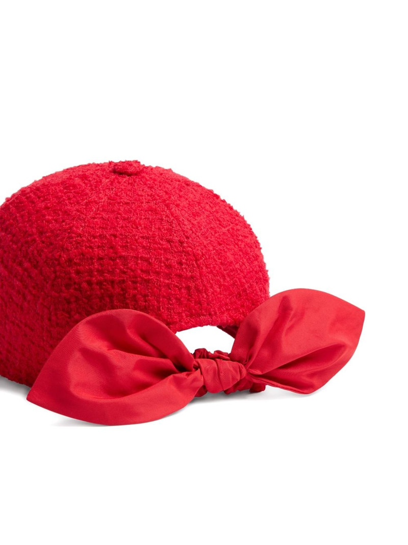 PATOU bow tweed baseball cap outlook