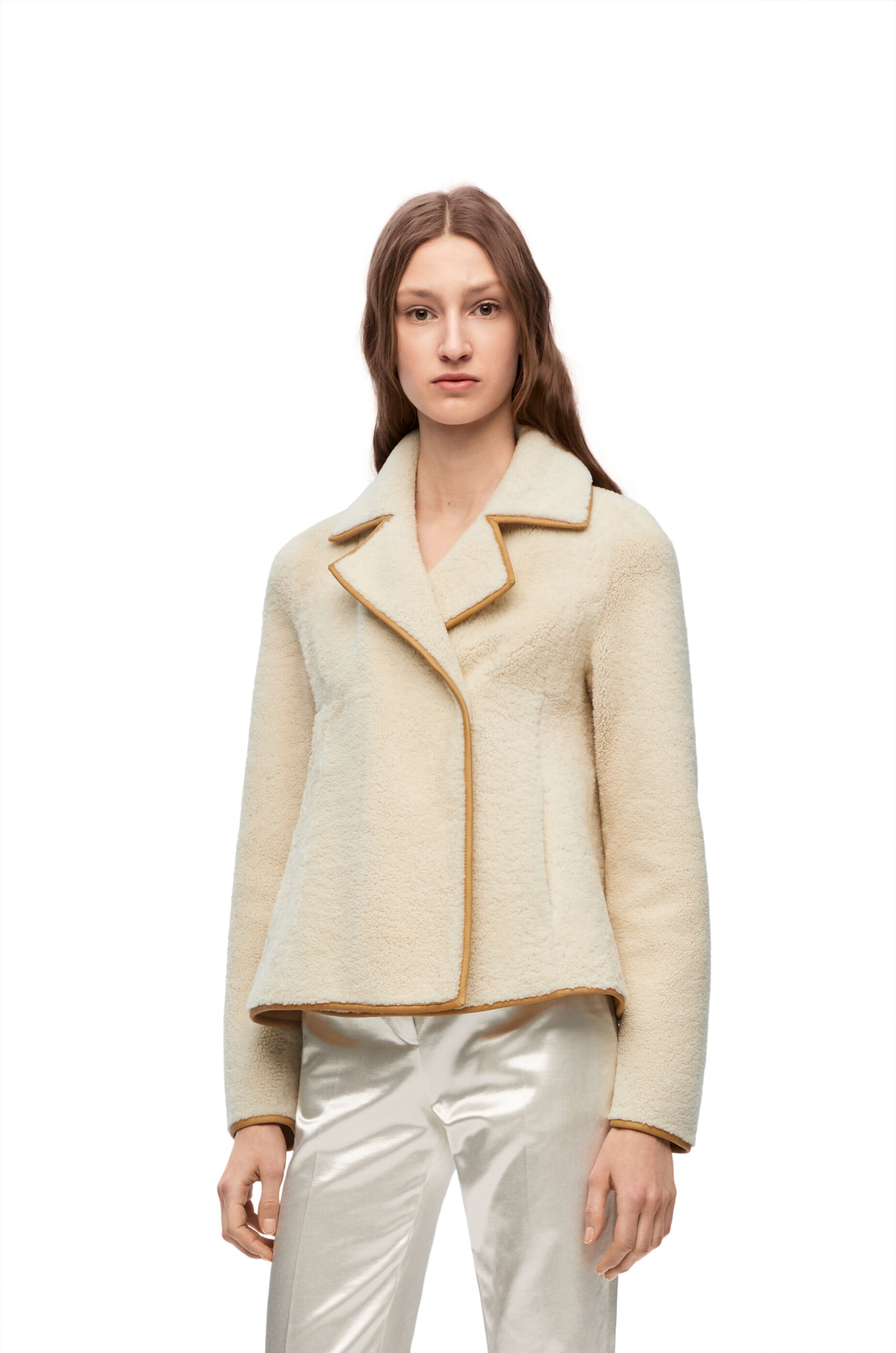 Trapeze jacket in shearling - 2
