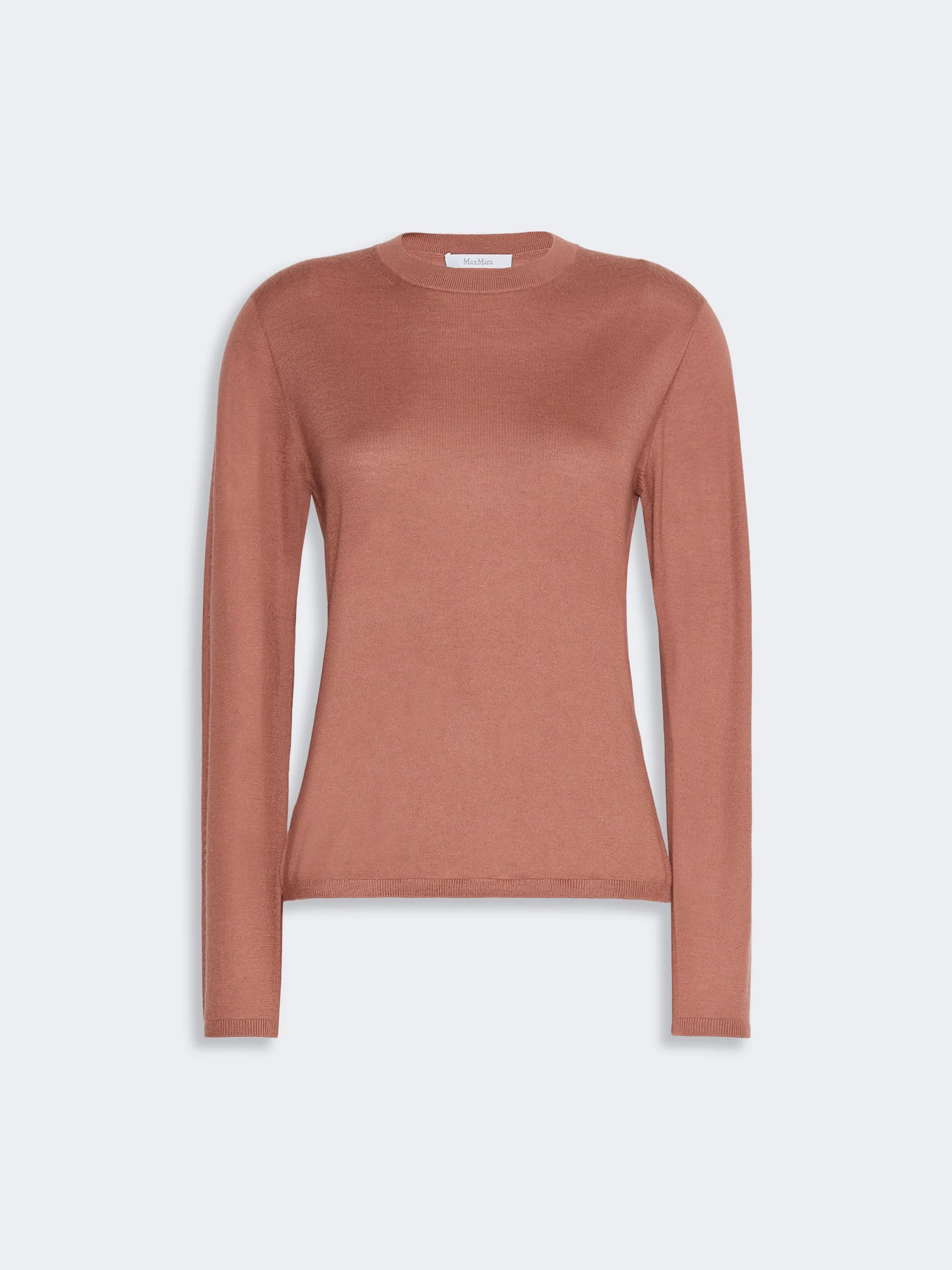 DARSENA Cashmere yarn crew-neck sweater - TERRA COTTA - 1