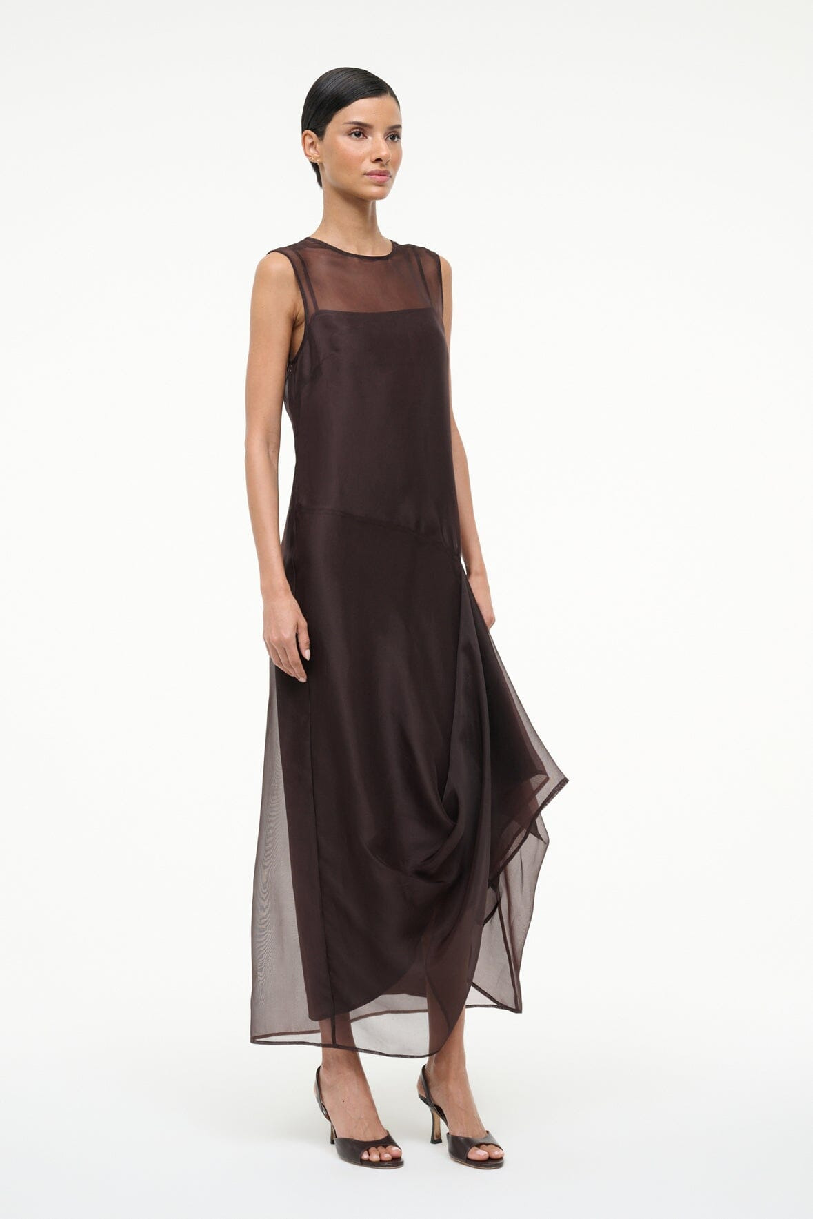 STAUD VIOLA DRESS EARTH - 3