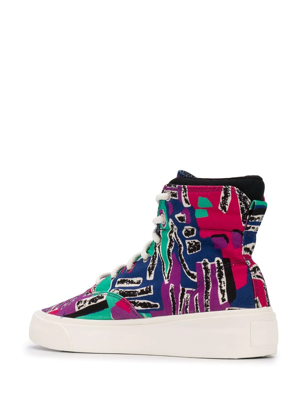 high-top abstract print sneakers - 3