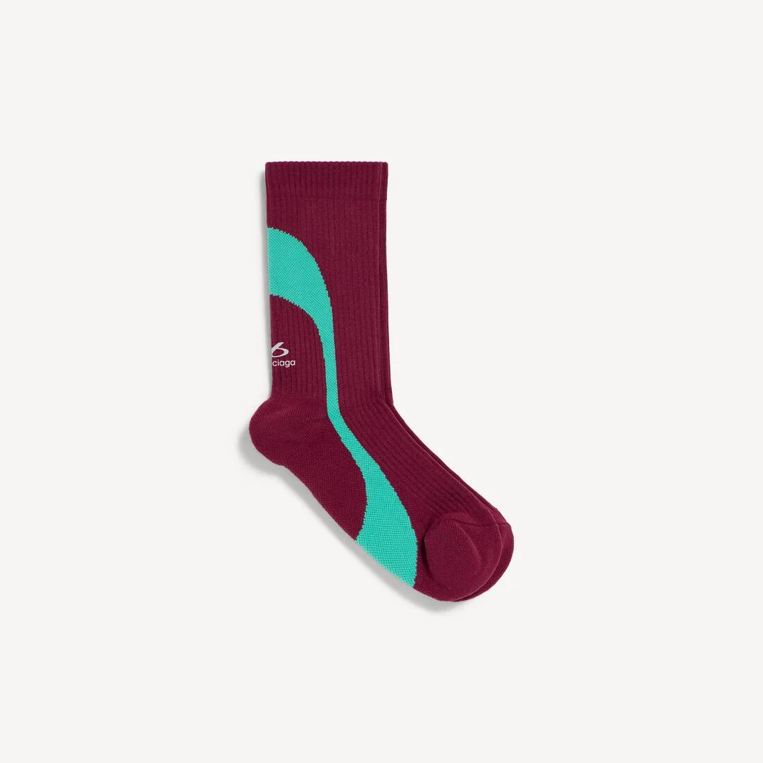 Men's Techwear Technical Socks in Burgundy/aqua - 1