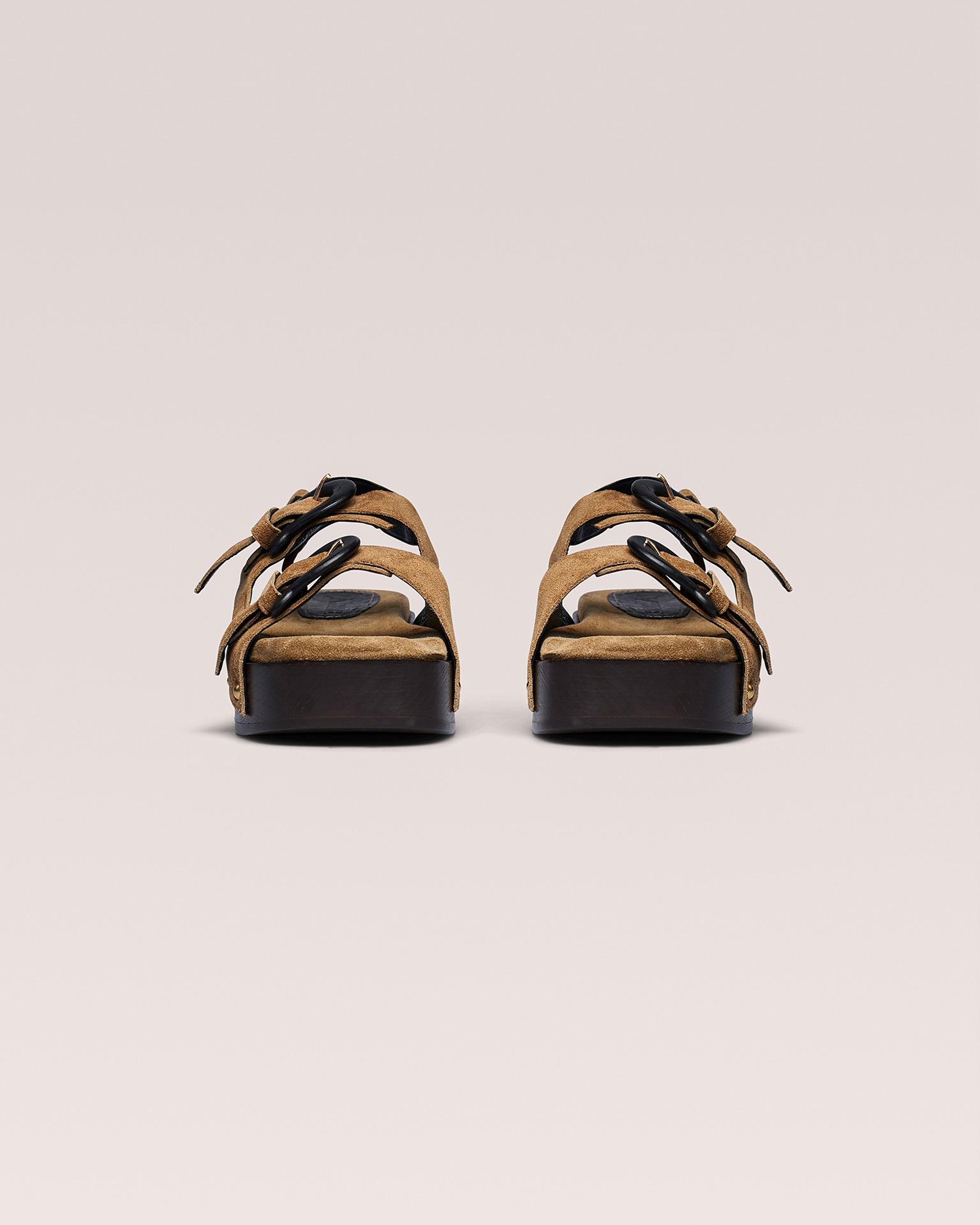 MAHALIA - Chunky suede sandals - Sand - 1