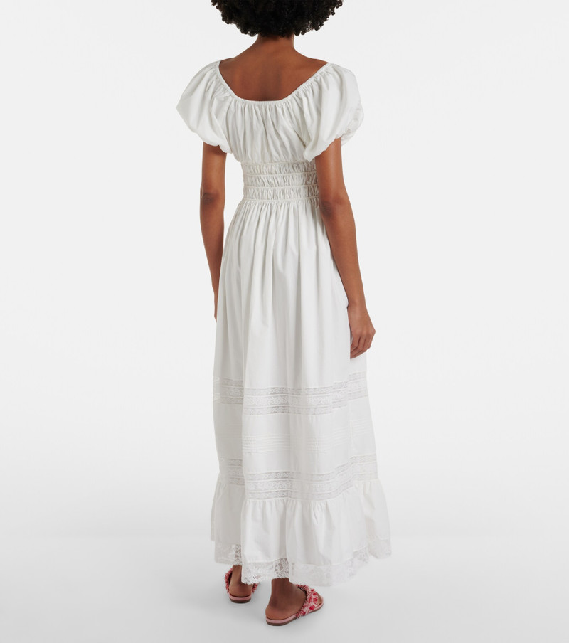 Elbie lace-trimmed cotton maxi dress 3