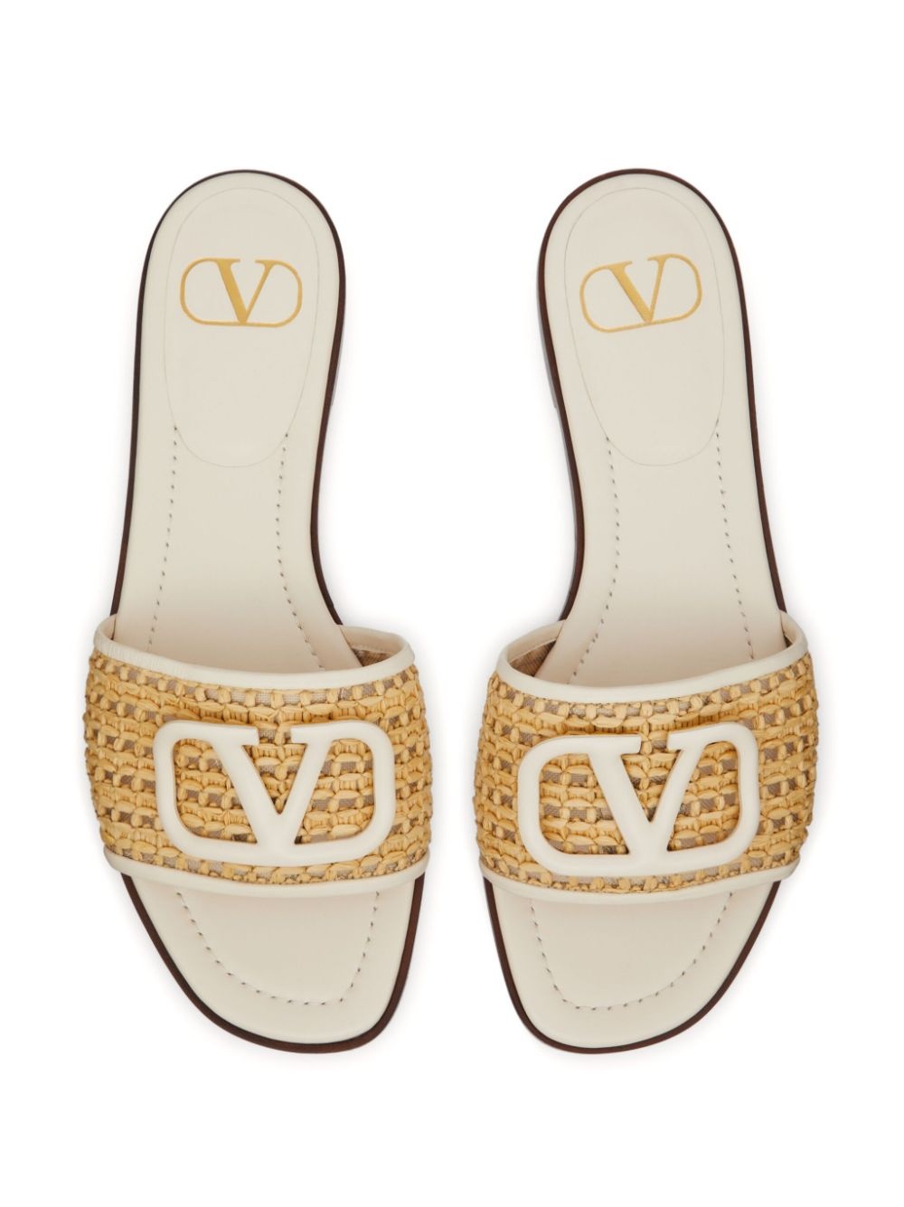 VLogo Signature 80mm raffia sandals - 4